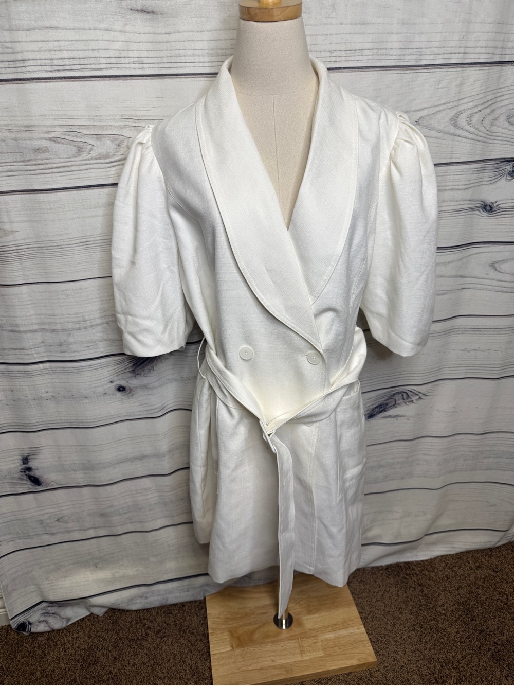 Express x Lady Gaga white blazer style dress with belt